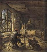 Adriaen van ostade The Painter in his Studio oil